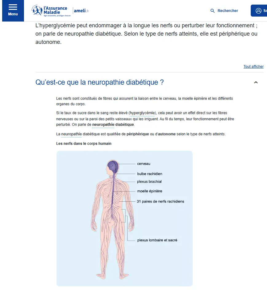 L'Assurance Maladie "les neuropathies liées au diabète"