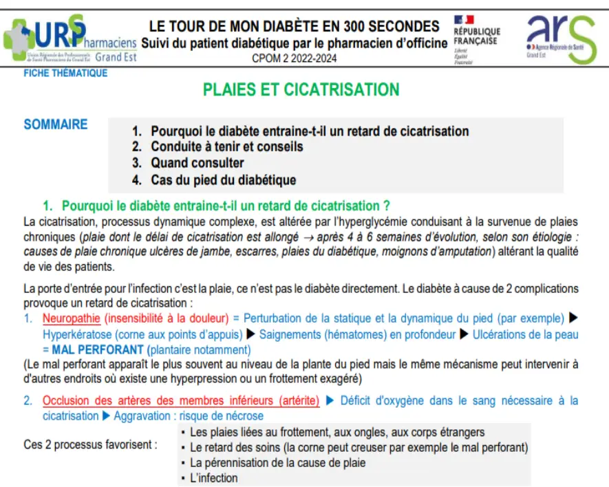 Suivi du patient diabétique par le pharmacien d’officine