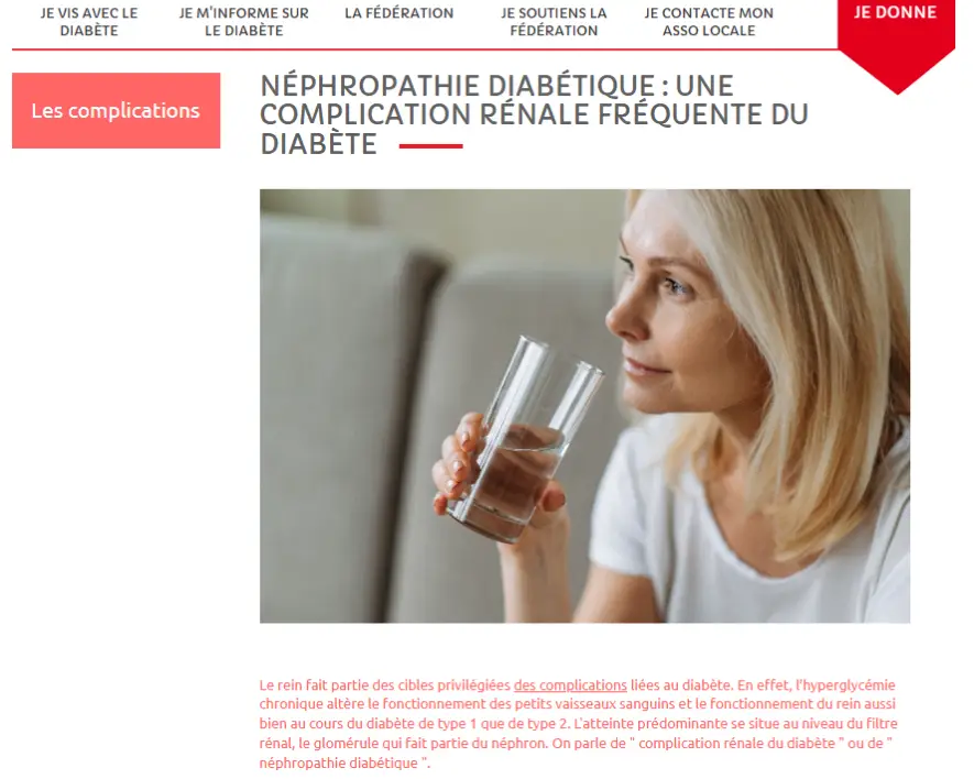 jeune femme souffrant de nephropathie