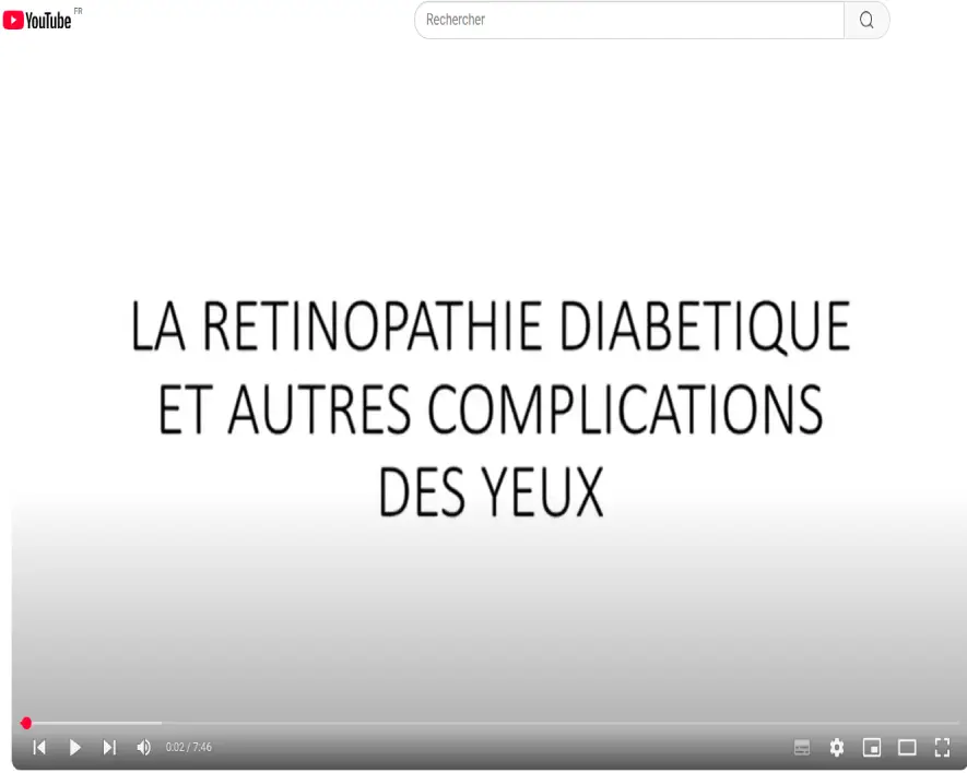 video sur La rétinopathie diabétique et les autres complications des yeux